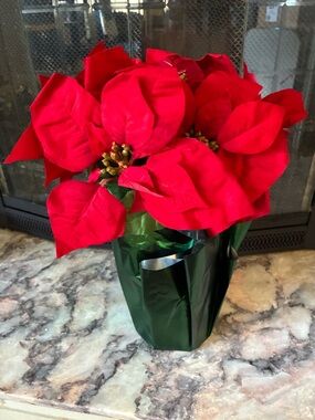 Ashland Faux Red Poinsettia Holiday Plant